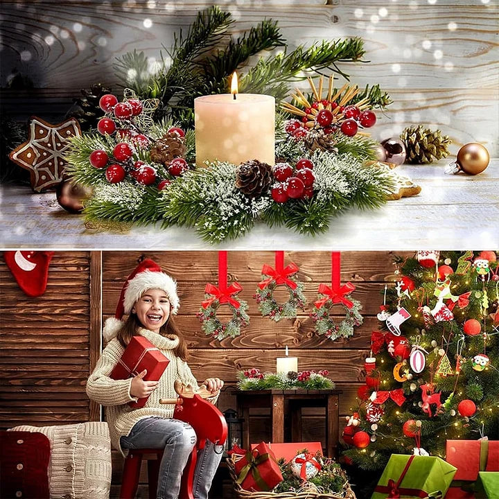 Retro Ziemassvētku vainagi
