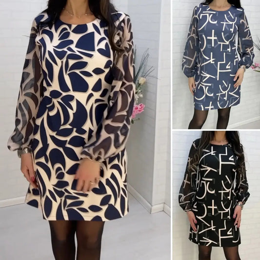 Eleganta kleita ar izcilu rakstu