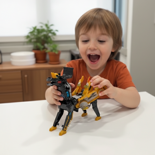 Transformer 2 in 1: dinozaurs un sacīkšu auto bērniem