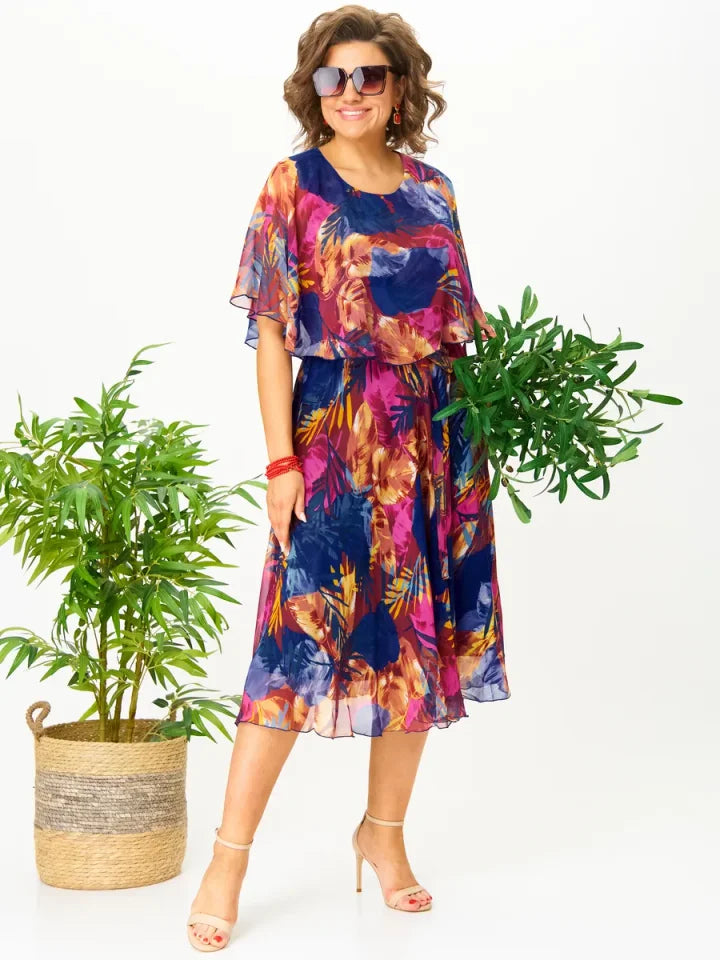 Krāsaina vasaras sieviešu kleita