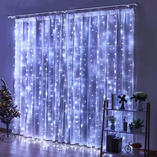 🎄Kristīgā laika izpārdošana💡300 LED Ziemassvētku gaismas aizkaru