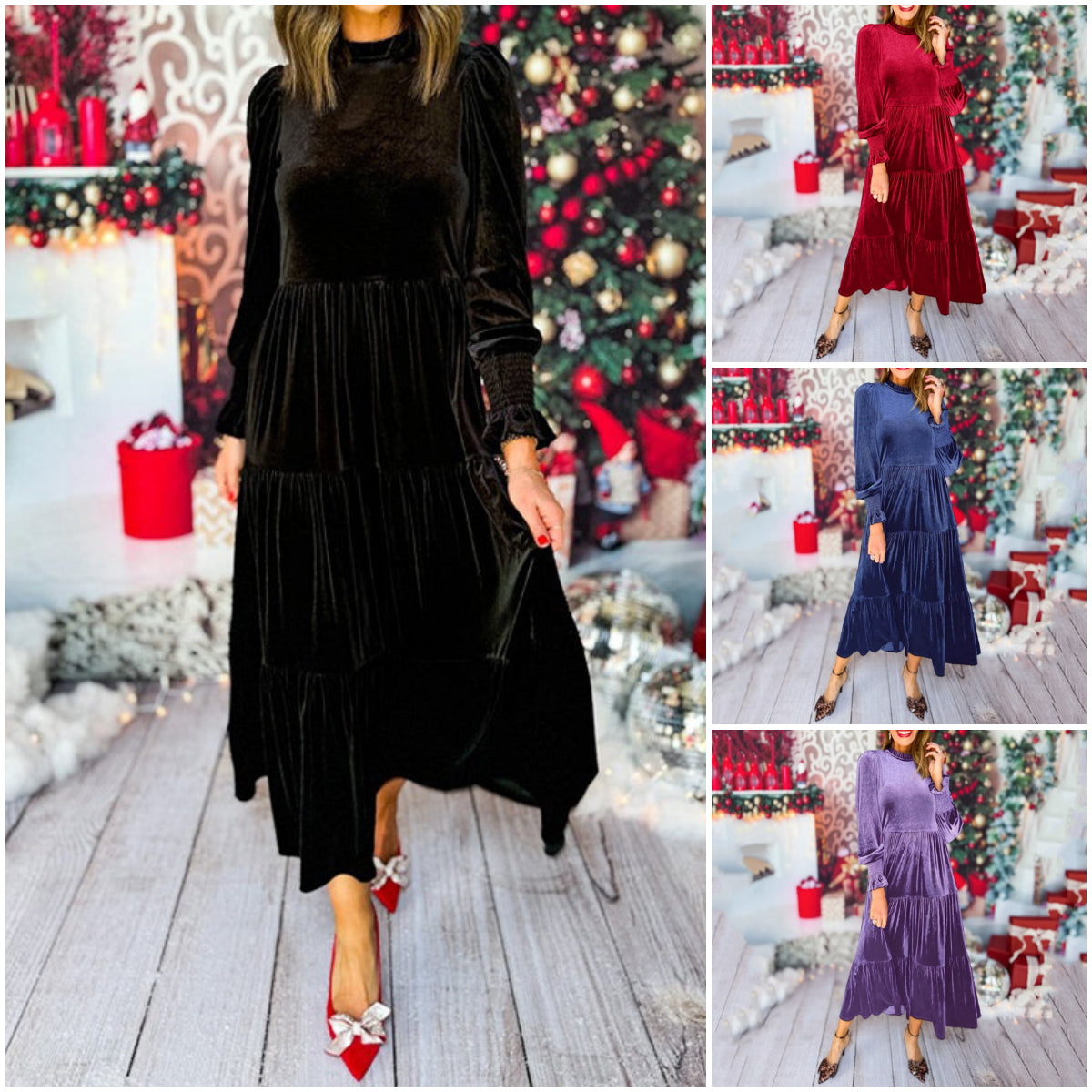 Aksomiņa silta kleita