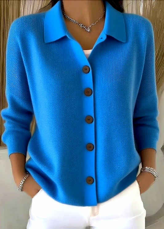 Sieviešu ērts garroku kardigans