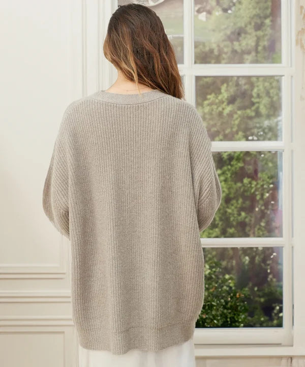 Kaschmir-Kokon-Strickjacke