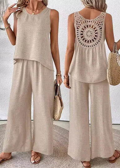 Divu daļu komplekts ar mežģīnēm