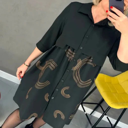 Izcila stila melna kleita