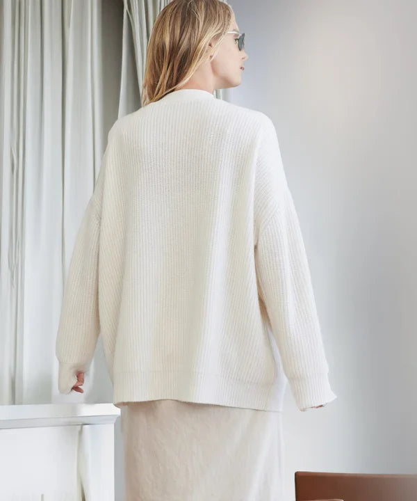 Kaschmir-Kokon-Strickjacke