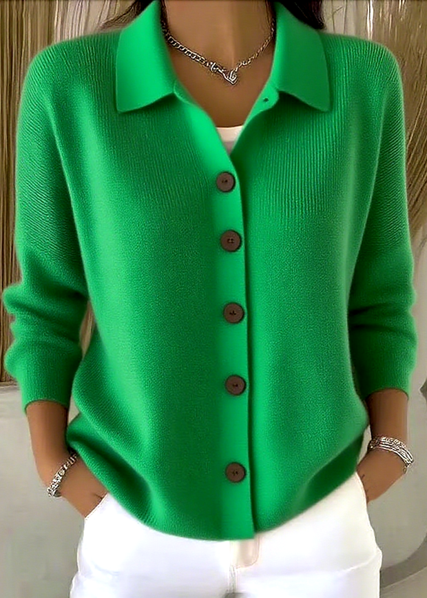 Sieviešu ērts garroku kardigans