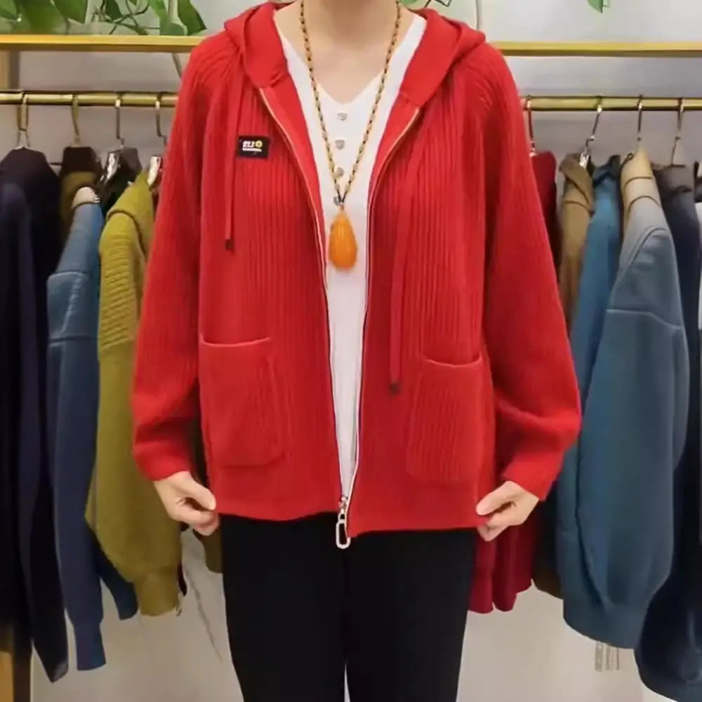 Sieviešu džemperis ar kapuci