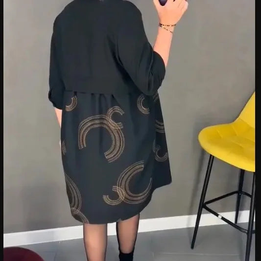 Izcila stila melna kleita