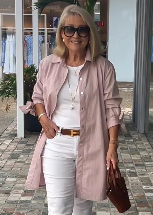 Ilgās kreklu ar apkakli