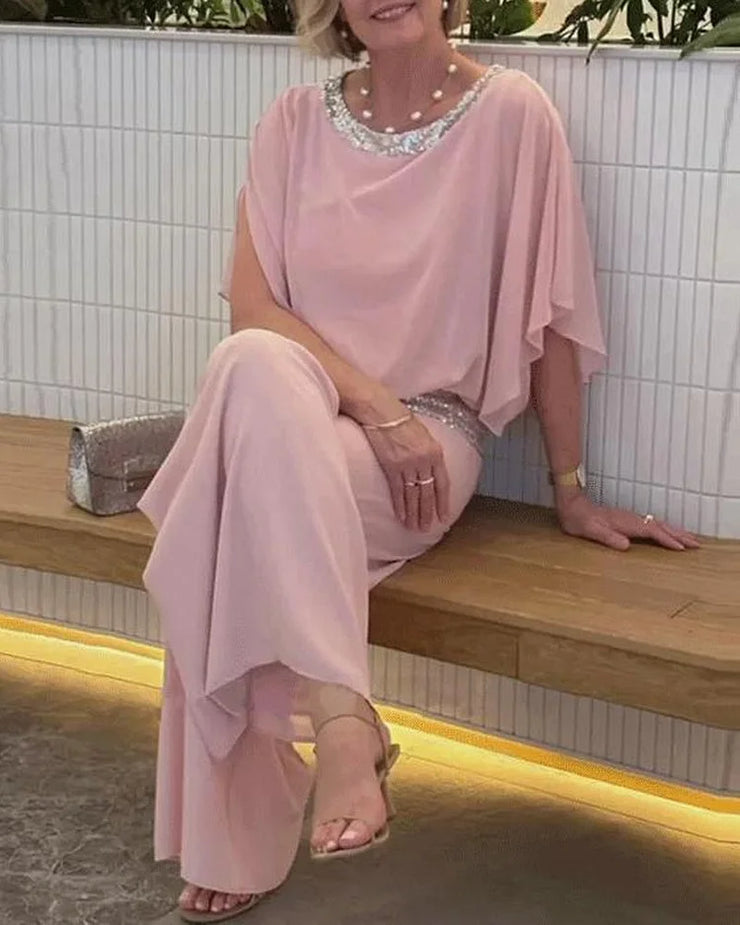 🌸 Elegants divdaļīgs komplekts ar krāsainiem spīdumiem