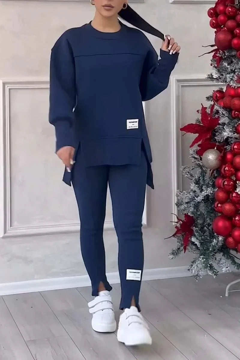 Kokvilnas divdaļīgs brīvdienu komplekts sievietēm